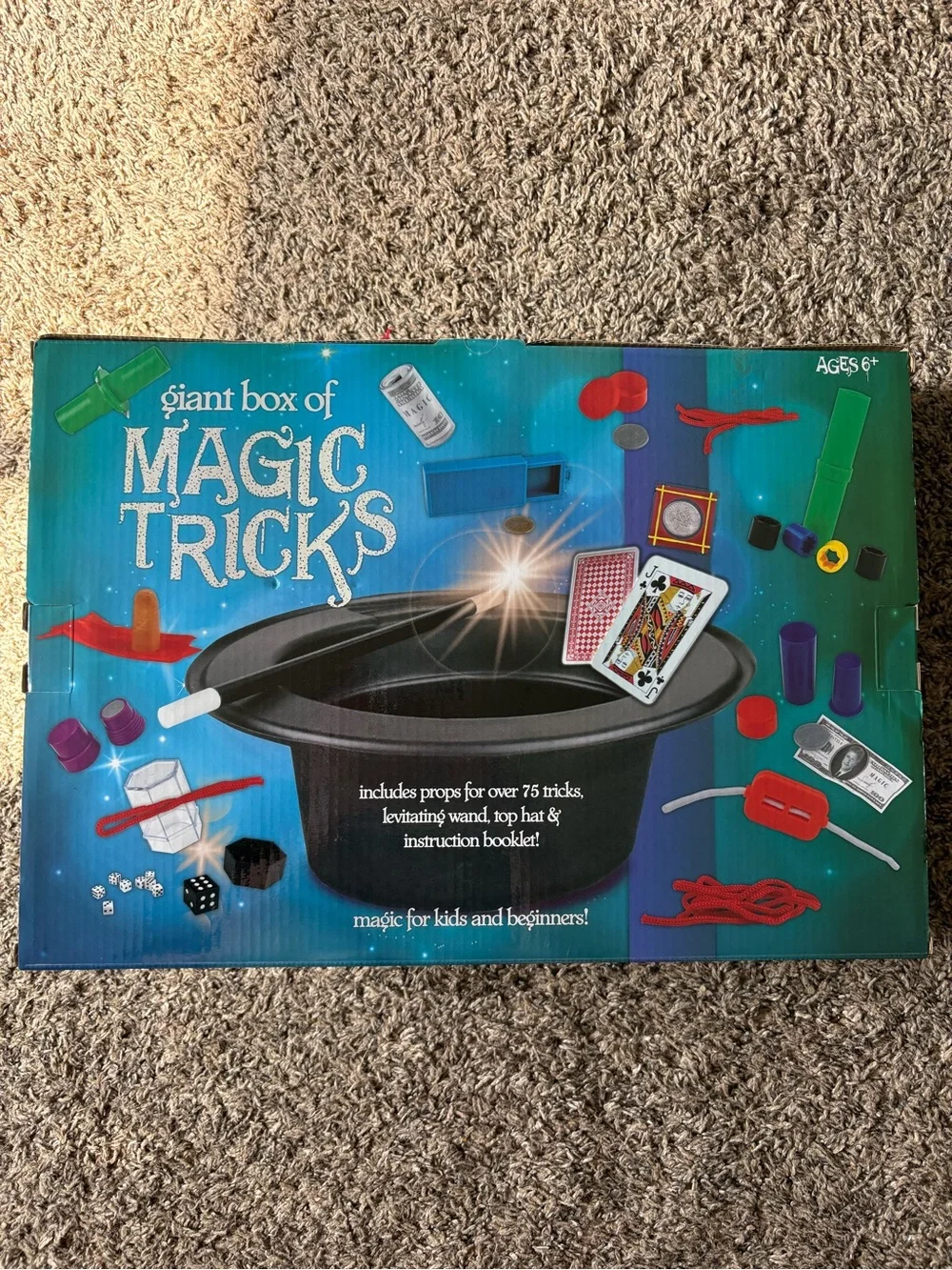 Magic Giant Box of Magic Tricks - blue, black, purple, red, green NWT